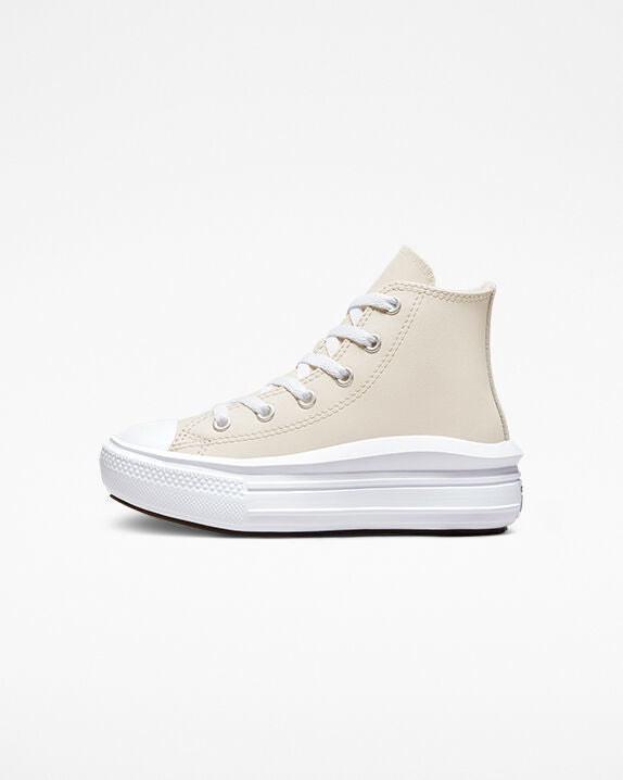 Chuck Taylor All Star Move Plataforma de cuero recubierto de caña alta