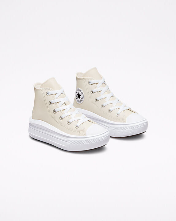Chuck Taylor All Star Move Plataforma de cuero recubierto de caña alta