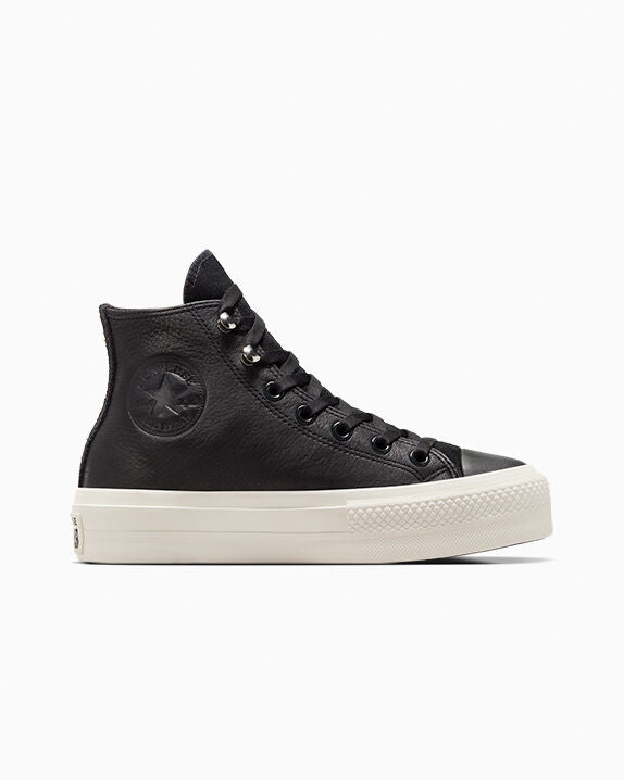 Chuck Taylor All Star Lift Platform - Zapatillas altas de cuero repelente al agua