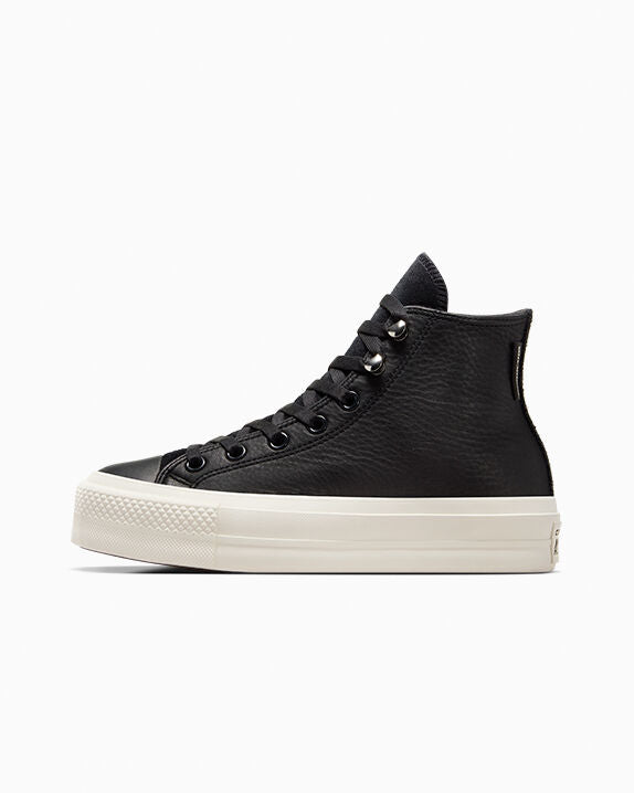 Chuck Taylor All Star Lift Platform - Zapatillas altas de cuero repelente al agua
