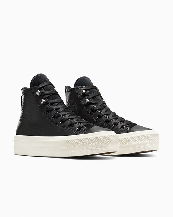 Chuck Taylor All Star Lift Platform - Zapatillas altas de cuero repelente al agua