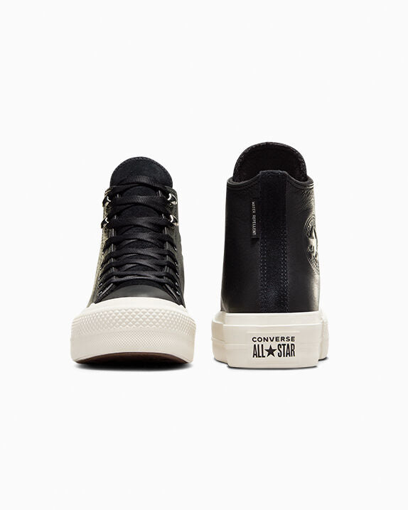 Chuck Taylor All Star Lift Platform - Zapatillas altas de cuero repelente al agua
