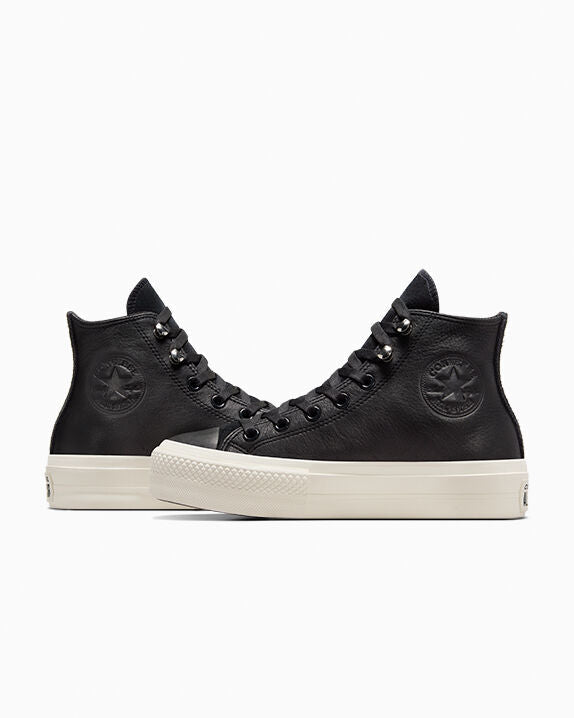 Chuck Taylor All Star Lift Platform - Zapatillas altas de cuero repelente al agua