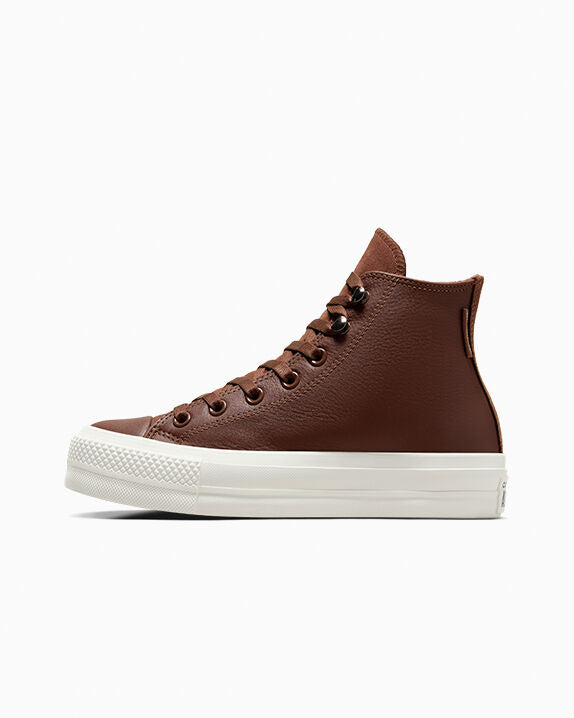 Chuck Taylor All Star Lift Platform - Zapatillas altas de cuero repelente al agua