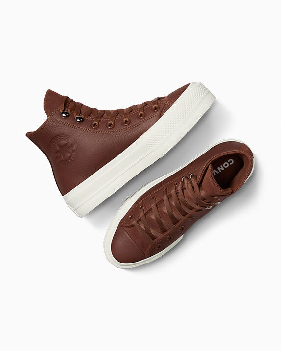 Chuck Taylor All Star Lift Platform - Zapatillas altas de cuero repelente al agua