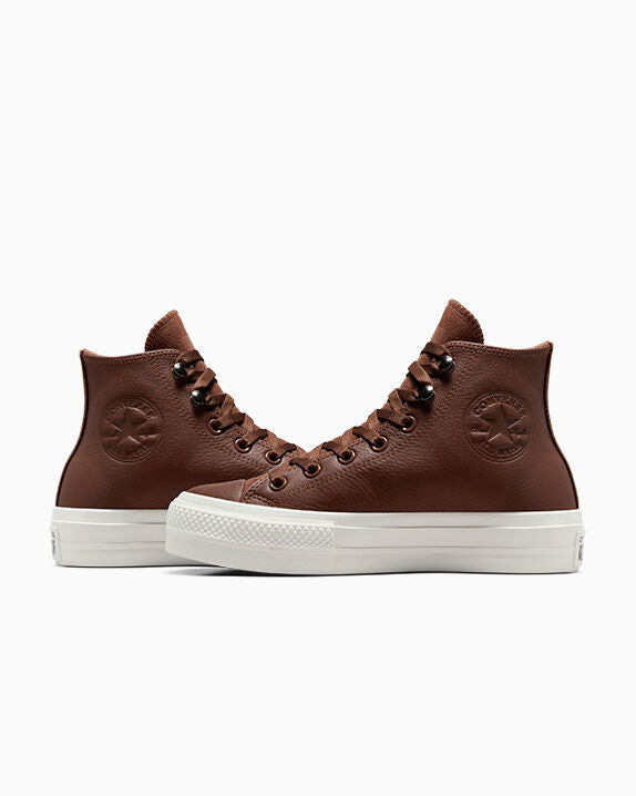 Chuck Taylor All Star Lift Platform - Zapatillas altas de cuero repelente al agua