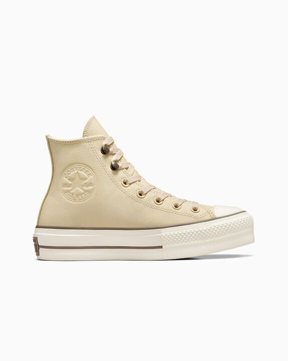 Chuck Taylor All Star Lift Platform - Zapatillas altas de cuero resistente a la intemperie