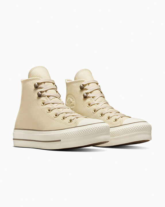 Chuck Taylor All Star Lift Platform - Zapatillas altas de cuero resistente a la intemperie