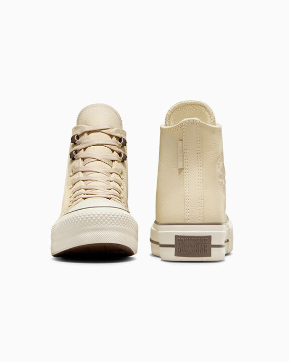 Chuck Taylor All Star Lift Platform - Zapatillas altas de cuero resistente a la intemperie