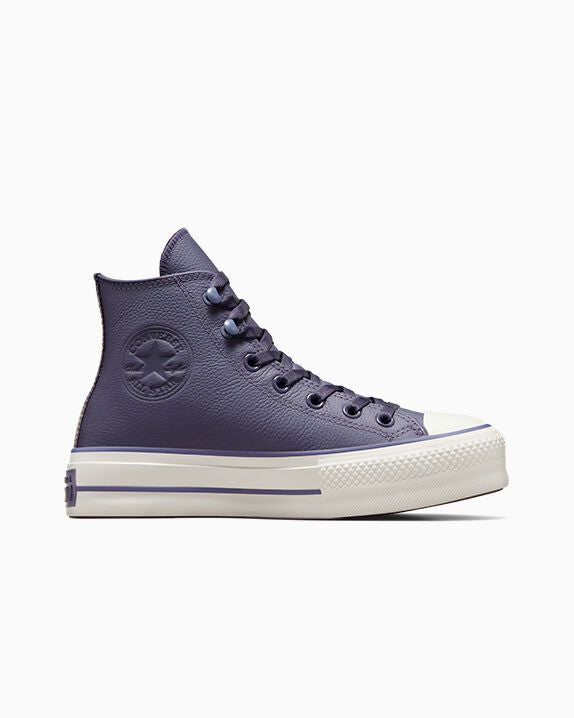 Chuck Taylor All Star Lift Platform - Zapatillas altas de cuero resistente a la intemperie
