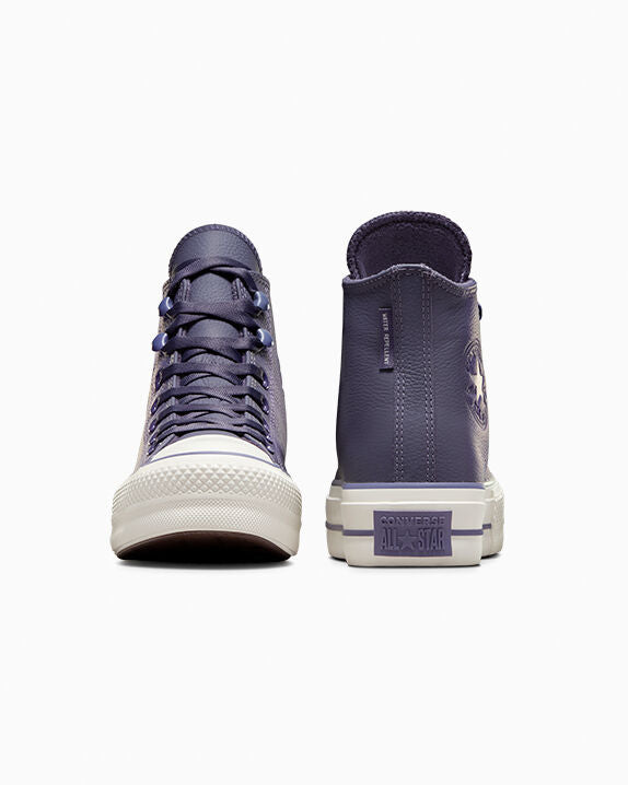 Chuck Taylor All Star Lift Platform - Zapatillas altas de cuero resistente a la intemperie