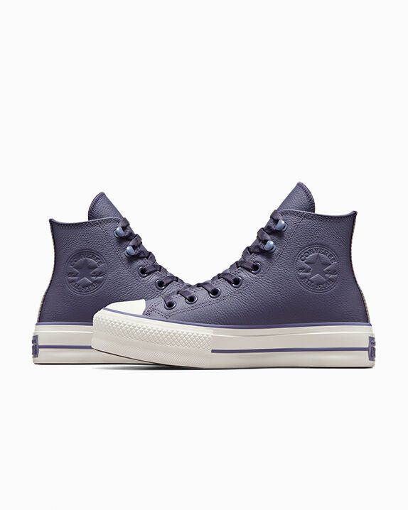 Chuck Taylor All Star Lift Platform - Zapatillas altas de cuero resistente a la intemperie