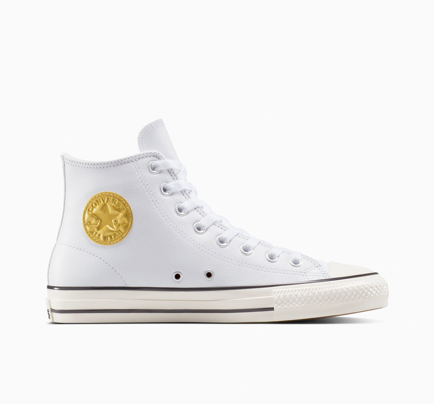 CONS Chuck Taylor All Star Pro de cuero y caña alta metalizada