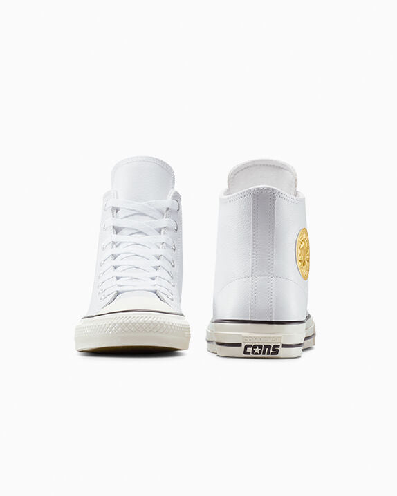 CONS Chuck Taylor All Star Pro de cuero y caña alta metalizada