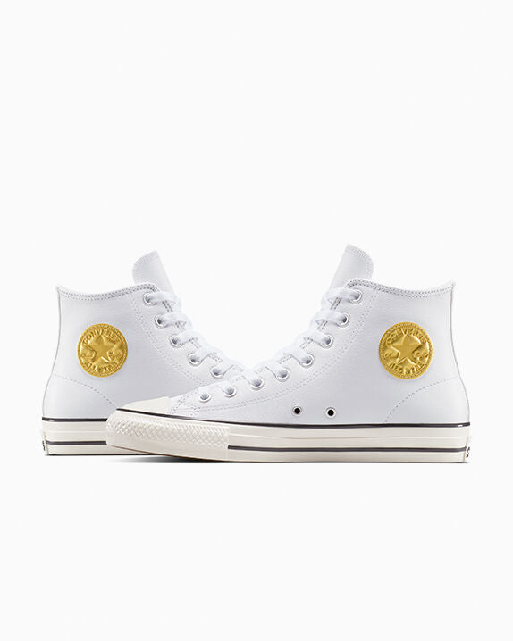 CONS Chuck Taylor All Star Pro de cuero y caña alta metalizada