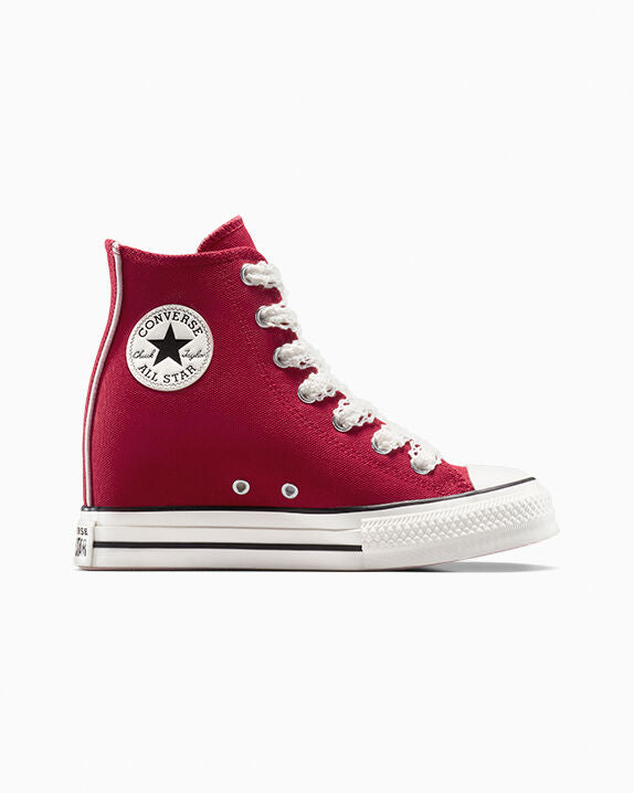 Chuck Taylor All Star Plataforma de cuña con cordones de crochet de caña alta