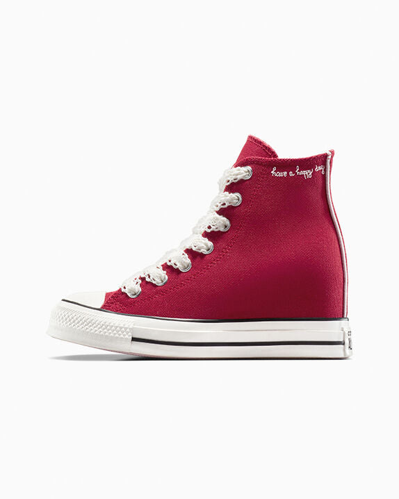 Chuck Taylor All Star Plataforma de cuña con cordones de crochet de caña alta