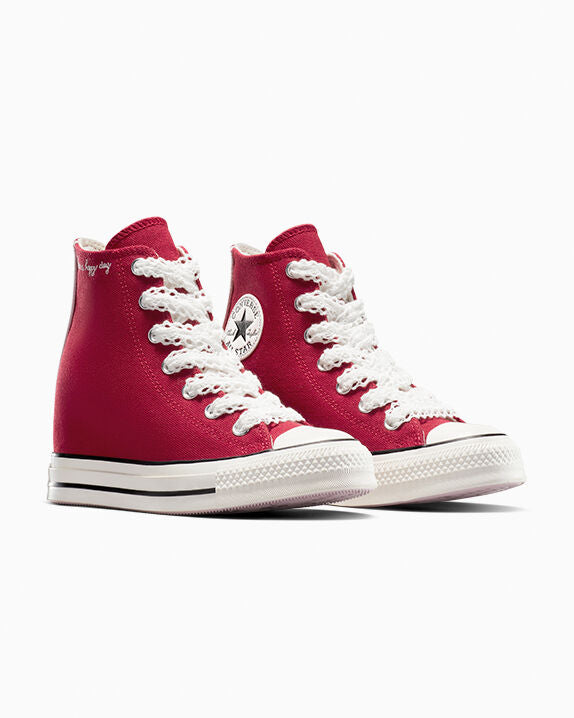 Chuck Taylor All Star Plataforma de cuña con cordones de crochet de caña alta