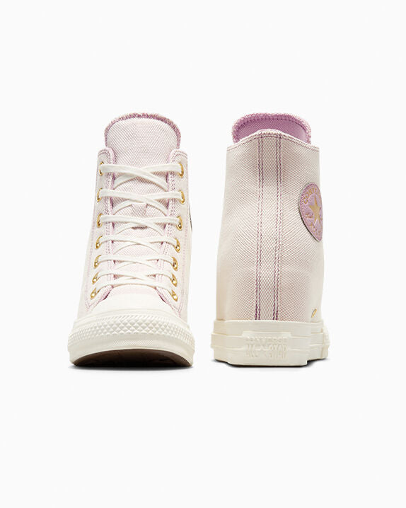 Chuck Taylor All Star Plataforma de cuña dorada de caña alta