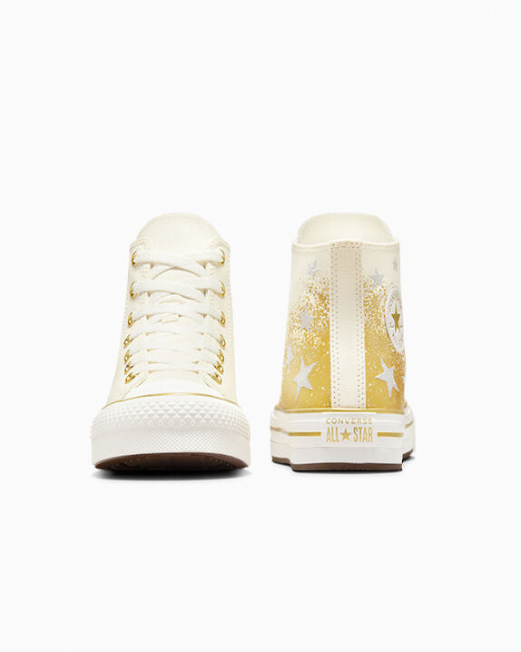 Chuck Taylor All Star EVA Lift Platform Dorado Metálico Alto