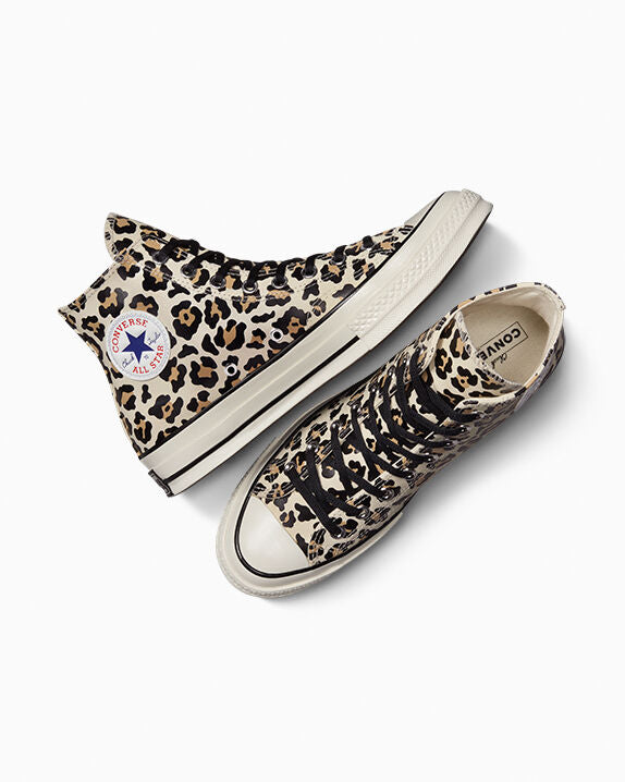 Chuck 70 Zapatillas altas con estampado de leopardo que brillan en la oscuridad