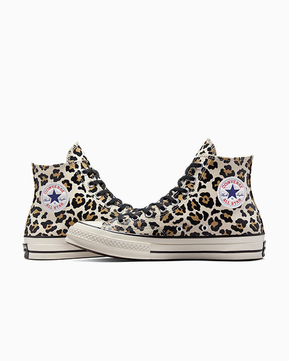 Chuck 70 Zapatillas altas con estampado de leopardo que brillan en la oscuridad