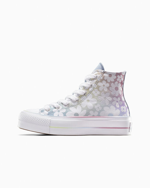 Chuck Taylor All Star Plataforma Elevadora Flores Degradadas de Caña Alta