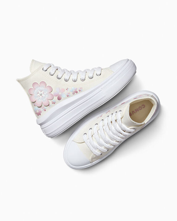 Chuck Taylor All Star Move Plataforma Pétalos y Perlas Caña Alta