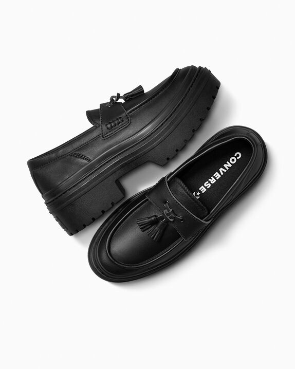 Mocasines Chuck Taylor All Star con plataforma y tacón bajo de piel