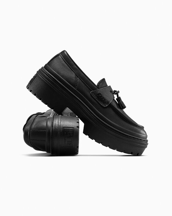 Mocasines Chuck Taylor All Star con plataforma y tacón bajo de piel