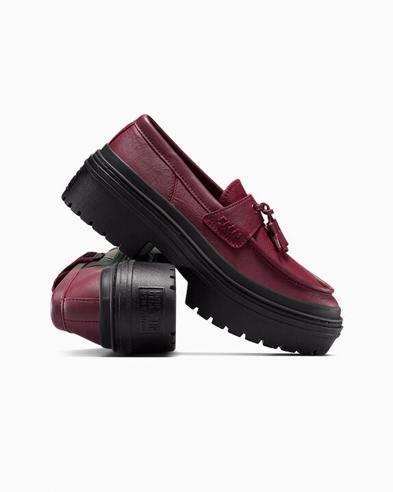 Mocasines Chuck Taylor All Star con plataforma y tacón bajo de piel