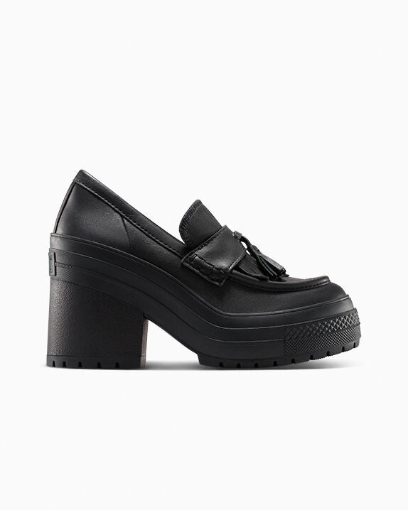 Mocasín Chuck 70 De Luxe con tacón y plataforma de cuero de caña baja
