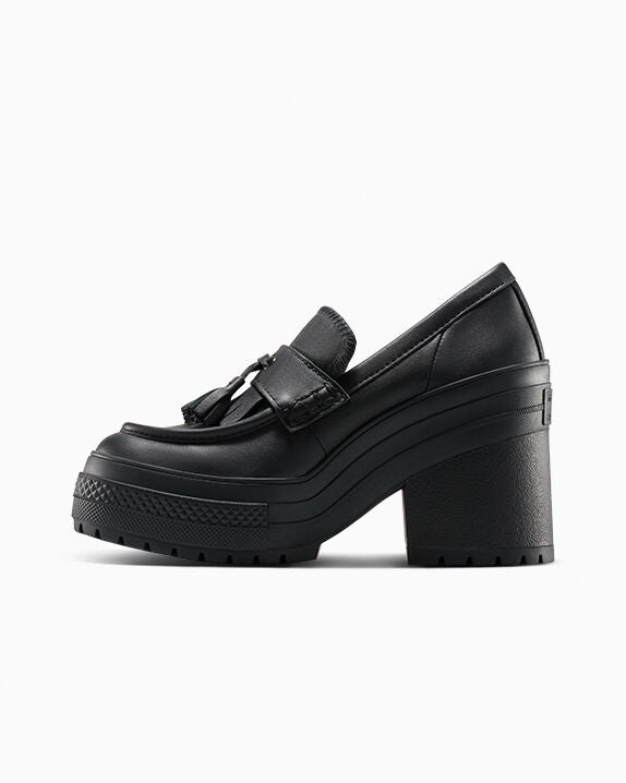 Mocasín Chuck 70 De Luxe con tacón y plataforma de cuero de caña baja