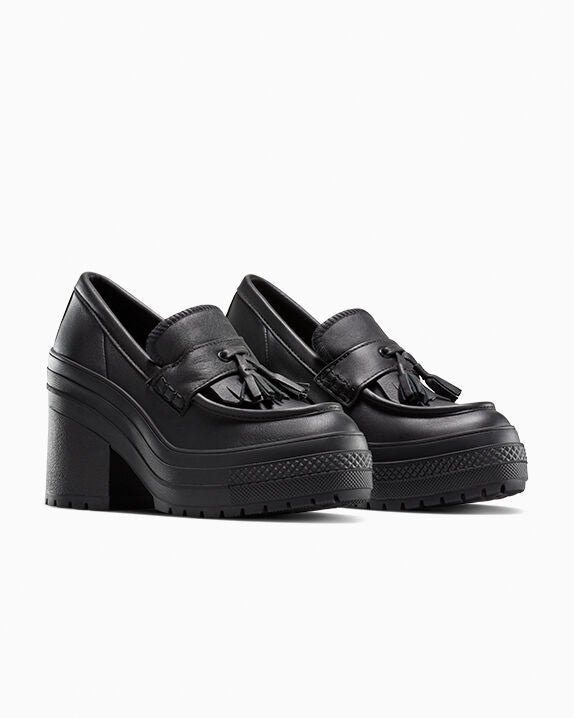 Mocasín Chuck 70 De Luxe con tacón y plataforma de cuero de caña baja