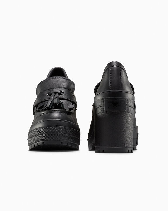 Mocasín Chuck 70 De Luxe con tacón y plataforma de cuero de caña baja