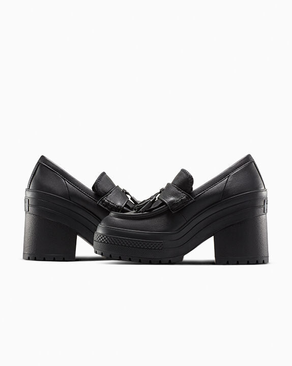 Mocasín Chuck 70 De Luxe con tacón y plataforma de cuero de caña baja