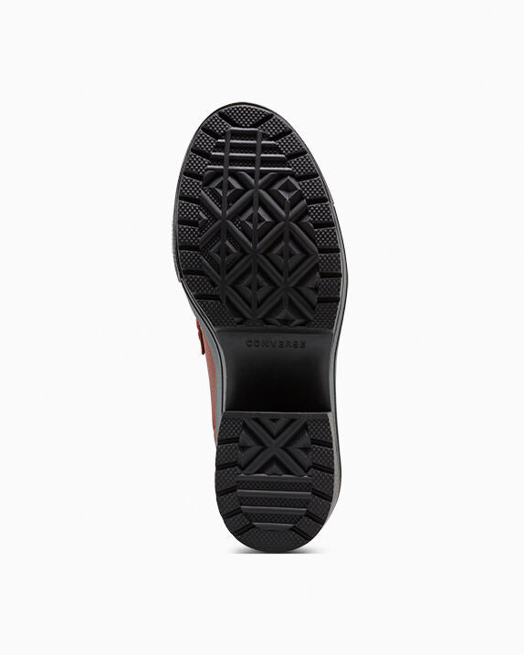 Mocasín Chuck 70 De Luxe con tacón y plataforma de cuero de caña baja