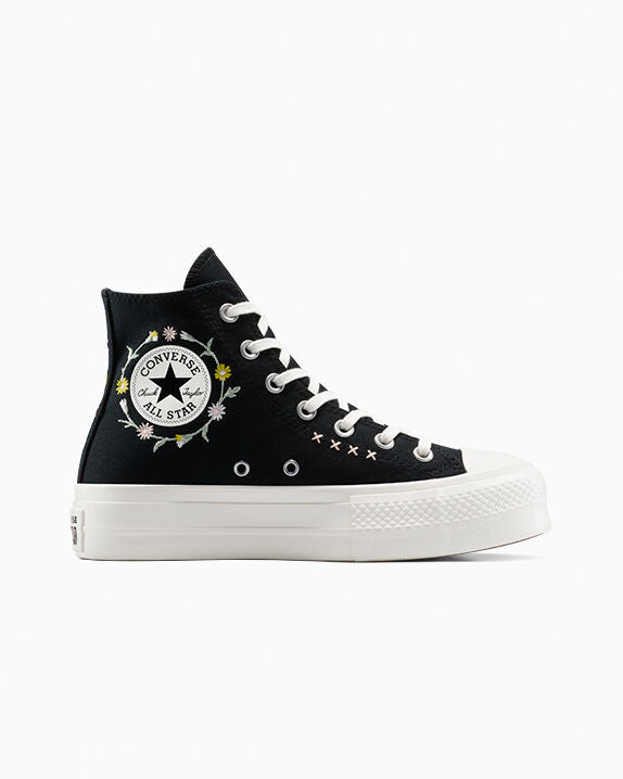 Chuck Taylor All Star Lift - Zapatillas altas con bordado floral
