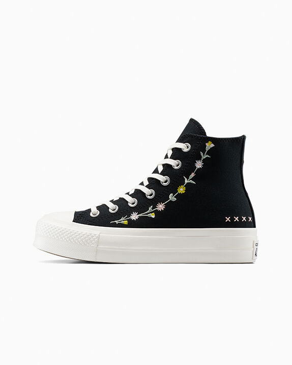 Chuck Taylor All Star Lift - Zapatillas altas con bordado floral
