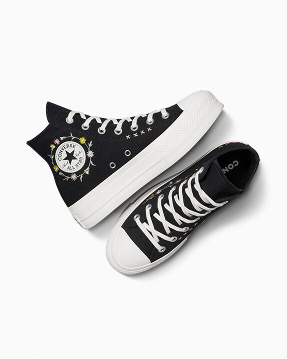 Chuck Taylor All Star Lift - Zapatillas altas con bordado floral