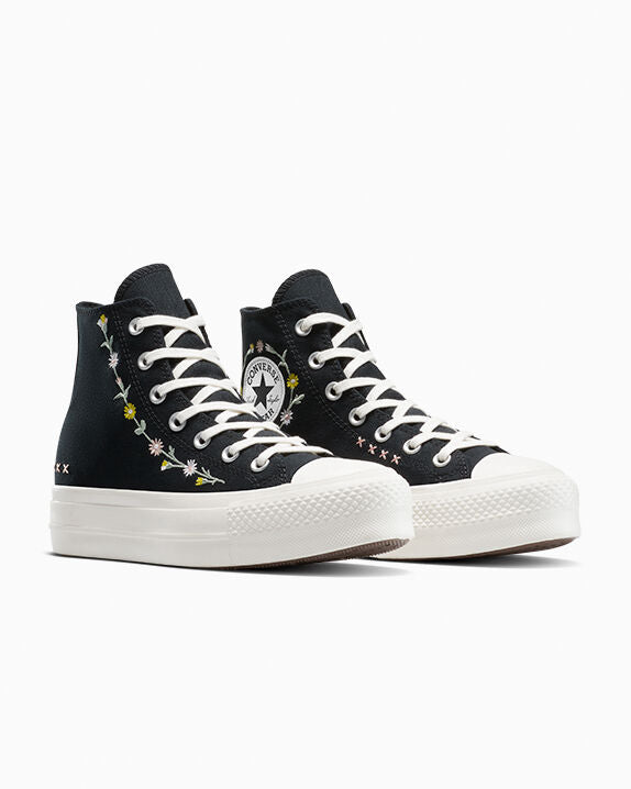 Chuck Taylor All Star Lift - Zapatillas altas con bordado floral