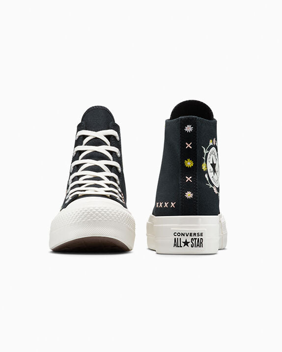 Chuck Taylor All Star Lift - Zapatillas altas con bordado floral