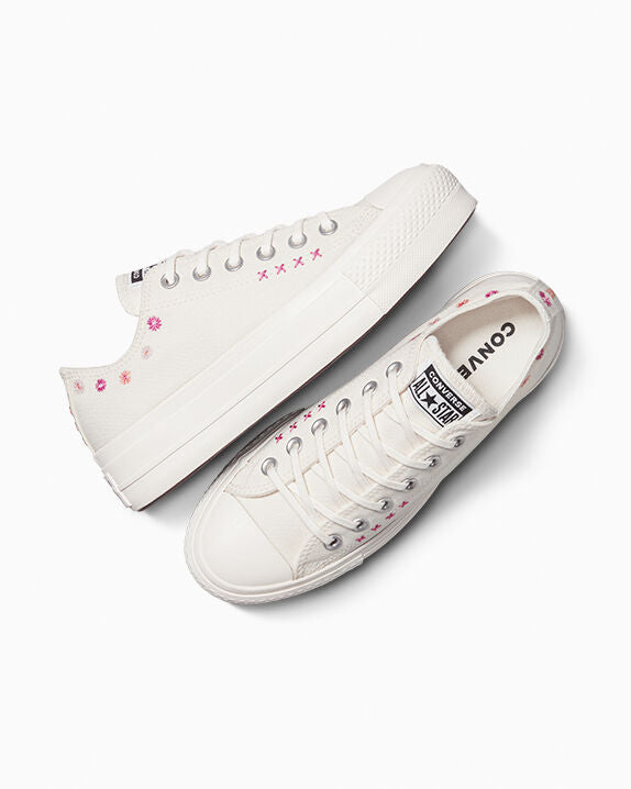 Chuck Taylor All Star Lift - Zapatillas bajas con bordado floral