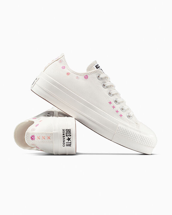 Chuck Taylor All Star Lift - Zapatillas bajas con bordado floral