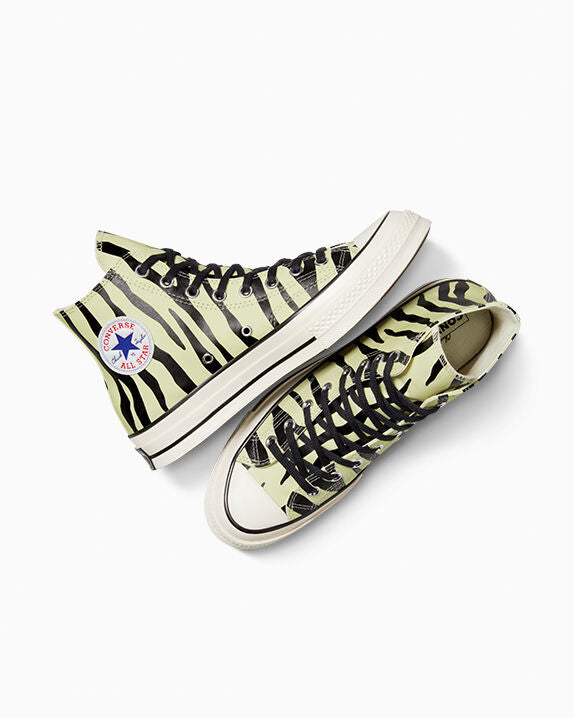 Chuck 70 Zapatillas altas con estampado de cebra que brillan en la oscuridad