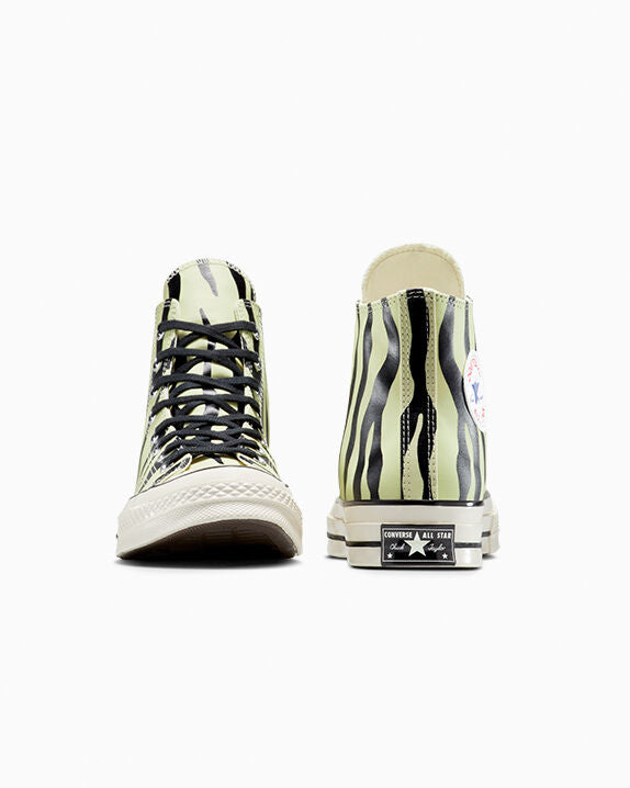 Chuck 70 Zapatillas altas con estampado de cebra que brillan en la oscuridad
