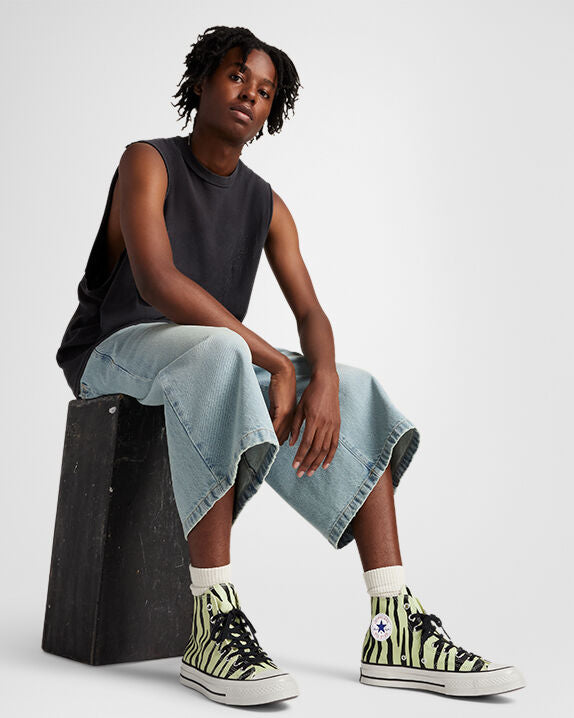 Chuck 70 Zapatillas altas con estampado de cebra que brillan en la oscuridad