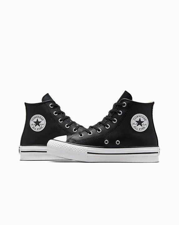 Chuck Taylor All Star EVA Lift Platform de cuero de caña alta 