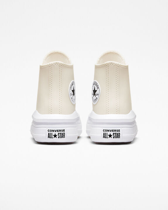 Chuck Taylor All Star Move Plataforma de cuero recubierto de caña alta 
