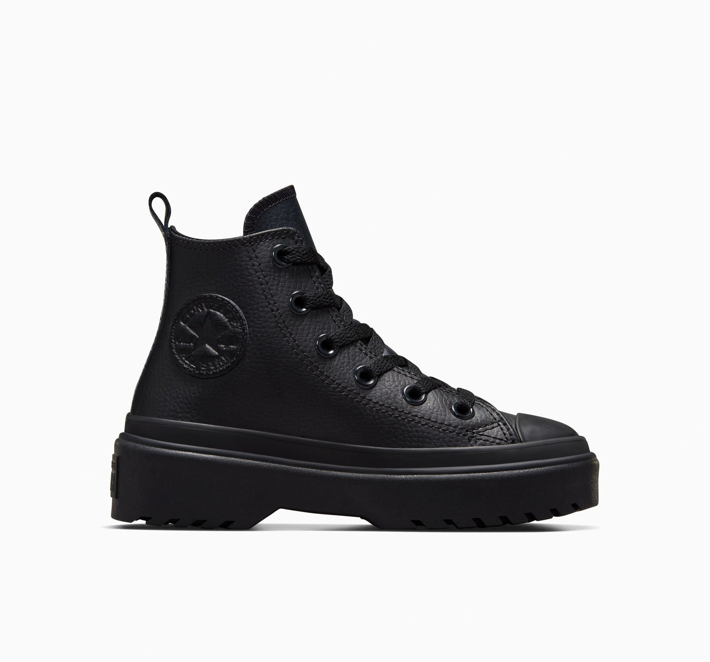 Chuck Taylor All Star Lugged Lift Platform de cuero de caña alta 